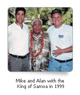 Mike und Alan und König von Samoa-Inseln